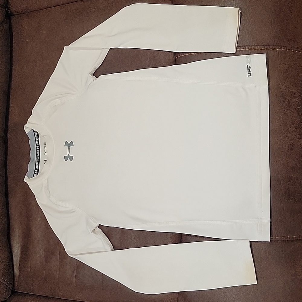 Under Armour White Long Sleeve Fitted Shirt